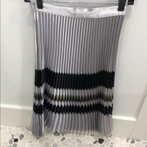Reiss accordion pleated midi skirt